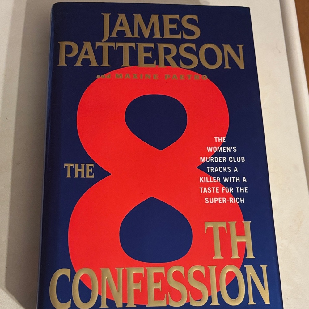 'The 8th Confession' Book - Blue and Red Cover